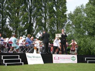 Shrewsbury Symphony Orchestra playing at one of its outdoor concerts
